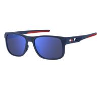 Tommy Hilfiger Th 1913/S Homme Sunglasses, Fll/Zs Matte Blue, 55