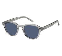 Tommy Hilfiger Homme TH 1970/S KB7/KU Lunettes de soleil Bio -cicide Gris Bleu Ronde