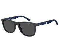 Tommy Hilfiger Homme TH 2042/S FLL/IR Lunettes de soleil Plastique Bleu Gris Carré Normale