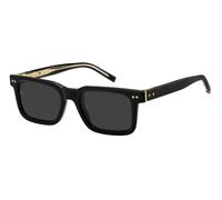 Tommy Hilfiger Homme TH 85/S 2M2/IR Lunettes de soleil Acétate Noir Gris Carré Normale