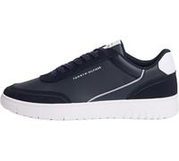 Tommy Hilfiger Homme Th Basket Core Leather Suede Mix Fm0fm05881 Bas, Blue (Desert Sky/Universal Grey), 45 EU