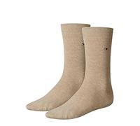 Tommy Hilfiger 2 pairs Men's Classic Socks Gr. 39-49 Business sneaker socks, Farben:369 - light beige melange, Größe Bekleidung:XL