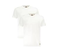 Tommy Hilfiger, Homme, Tops, Blanc, Taille: M T-shirt Homme en Coton Blanc Col Rond