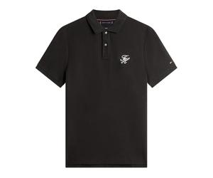 Tommy Hilfiger, Homme, Tops, Noir, Taille: M Script Reg Polo