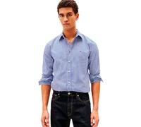 Tommy Hilfiger Hommes Flex Popeline Big Vichy RF Shirt MW0MW41713 L/S Chemise, Bleu, XXL, Bleu (Bleu compensé/Carreaux), XXL