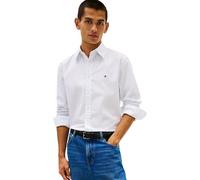 Tommy Hilfiger Hommes Flex Popeline Faux Solid RF Shirt MW0MW41711 L/S Chemise, Bleu, M, Bleu (Sweet Blue), M