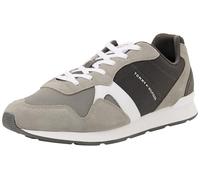 Tommy Hilfiger Hommes Runner Icon Mix FM0FM05679 Low Top, Gris (Universal Grey), 40, Gris Universel, 40 EU