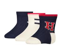 Tommy Hilfiger Iconic Coffret Cadeau pour Chaussettes, Navy, 15 to 18 (Lot de 3) Mixte bébé