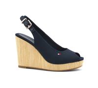 Tommy Hilfiger - Iconic Elena Slingback Wedge - Femme - Chaussures - Bleu - Taille: 41 EU