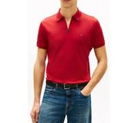 Tommy Hilfiger Interlock Zip Regular Polo Regatta Red Taille: L | T-Shirts Outlet | Homme | Rouge