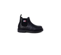 Tommy Jeans Homme Bottes Mid Boot Cuir, Noir (Black), 44 EU