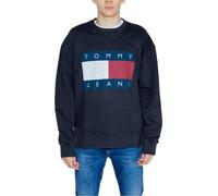 Tommy Hilfiger Jeans Pull pour homme DM0DM19222 - Style américain classique pour l'automne/hiver en noir, 100% coton, Pfl : Taille - S Taille : S