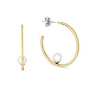 Tommy Hilfiger Jewelry Boucles d'Oreilles Créoles pour Femme en Or Jaune avec des Perles en Verre - 2780964