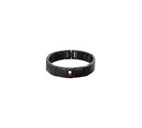 Tommy Hilfiger Jewelry Bracelet à Maillons pour Homme en Acier Inoxydable Noir avec le Drapeau Iconique de Tommy Hilfiger - 2790659