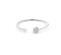 Tommy Hilfiger Jewelry Bracelet Bangle Ouvert pour Femme en Acier Inoxidable avec Cristaux - 2780570
