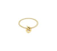 Tommy Hilfiger Jewelry Bracelet Chaîne Double pour Femme en Or Jaune avec une Charm Cœur - 2780970