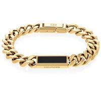 Bracelet Homme Tommy Hilfiger Semi Precious On Metal - 2790539 Acier Doré, Noir Noir, Doré