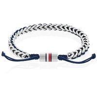 Tommy Hilfiger Jewelry Bracelet Entrelacé en Acier Inoxydable et Nylon pour Homme avec Fermeture Ajustable - 2790511