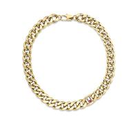 Tommy Hilfiger Jewelry Bracelet et Collier en Chaîne pour Homme en Acier Inoxidable avec le Drapeau Iconique de
