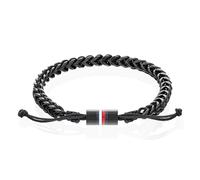 Tommy Hilfiger Jewelry Bracelet Homme en Acier Inoxydable et Nylon Entrelacé avec Fermeture Ajustable