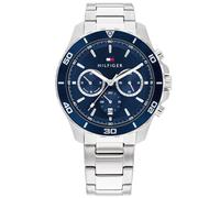 Tommy Hilfiger Montre Homme Jordan 43 mm Analogique Quartz Multifonction Bracelet Acier Argenté