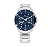 Tommy Hilfiger Montre Homme Jordan 43 mm Analogique Quartz Multifonction Bracelet Acier Argenté