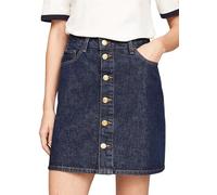 Tommy Hilfiger Jupe Femme Denim Mini Minijupe en Denim Boutonnée, Bleu (Cler), 46