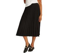 Tommy Hilfiger Jupe Femme Fluid Pleated Pull on Midi Plissée, Noir (Black), 40