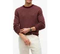 Tommy Hilfiger Lambswool Crew Neck Burgundy Heather/safari Canvas Heather Taille: M | Pulls Outlet | Homme | Marron