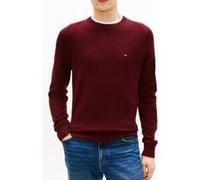 Tommy Hilfiger Lambswool Crew Neck Deep Burgundy Heather Taille: L | Pulls Outlet | Homme | Marron