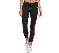 Tommy Hilfiger Legging taille haute pour femme Motif drapeau bloqué, noir, Taille L