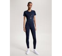 Tommy Hilfiger Leggings fond intégral Elmira pour femmes, toutes saisons avec fond en silicone et poche pour téléphone portable L