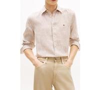 Tommy Hilfiger Chemise en lin Linen Bengal RF Mw0mw42400 manches courtes rayée santal L Homme