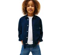 Tommy Hilfiger Linen Blend Relaxed Shirt Ls Kb0kb09550 Chemises, Blue (Dark Night Navy), 6 Ans Garçon