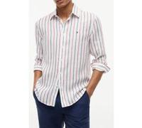 Tommy Hilfiger Linen Textured Stripe Shirt Medium Red/stripe Taille: XXL | Casual chemises Outlet | Homme | Blanc