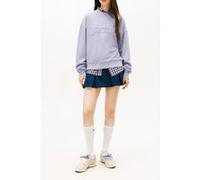 Tommy Hilfiger Logo Appliqué Washed Boxy Sweatshirt Periwinkle Dusk Taille: XL | Pulls Outlet | Femme | Bleu