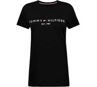 Tommy Hilfiger T-Shirt Manches Courtes Homme Core Tommy Logo Col Ras-du-Cou, Noir (Jet Black), M