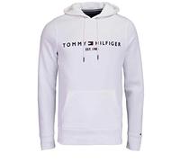 Tommy Hilfiger Logo Hoody, Sweat-Shirt Homme, Blanc (Snow White 118), Small