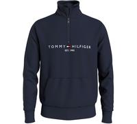 Tommy Hilfiger Homme Sweat avec Fermeture Éclair Zippé Mockneck Demi-Fermeture Éclair, Bleu (Desert Sky), XXL