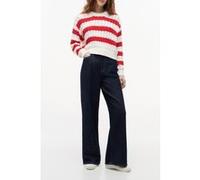 Tommy Hilfiger Loose Cable Sweater Amaryllis Red/stripe Taille: S | Pulls Outlet | Femme | Rouge
