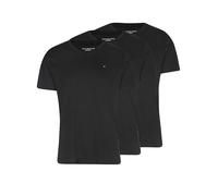 Tommy Hilfiger T-Shirts Manches Courtes Lot de 3 Homme Slim Fit, Noir (Black/Black/Black), S
