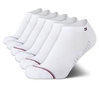 Tommy Hilfiger Lot de 6 paires de chaussettes de sport invisibles pour femme - Coupe basse - Douces et rembourrées - Taille 37-48, Blanc de qualité supérieure, 4-10