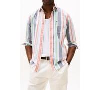 Tommy Hilfiger Lt Oxfd Regatta Stripe Brilliant Orange Multi/stripe Taille: M | Casual chemises Outlet | Homme | Orange