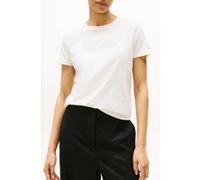Tommy Hilfiger T-Shirt Manches Courtes Femme Lurex Script avec Col Ras-du-Cou, Blanc (Ivory Silk), S