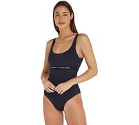 Tommy Hilfiger Maillot de Bain Femme One Piece Échancré, Bleu (Desert Sky), XL