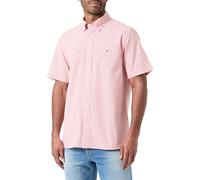 Tommy Hilfiger Maillot WCC Flex Popeline STP RF pour Homme S/S, Orange (Orange Brillant/Blanc Optique), S