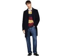 Tommy Hilfiger Manteau Homme Mix Coat Une Rangée de Boutons, Bleu (Desert Sky), L