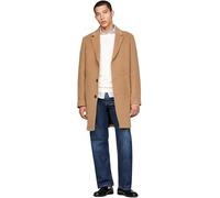 Tommy Hilfiger Manteau Homme Mix Coat Une Rangée de Boutons, Marron (Hickory), XL