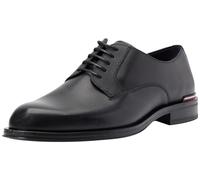 Tommy Hilfiger Men CORE RWB HILFIGER TEXT LTH SHOE, Black, 42 EU