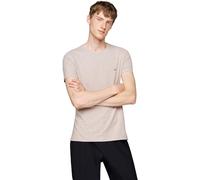 Tommy Hilfiger Men Stretch Slim FIT Tee MW0MW10800 Brown (Heathered Pebble) XXL